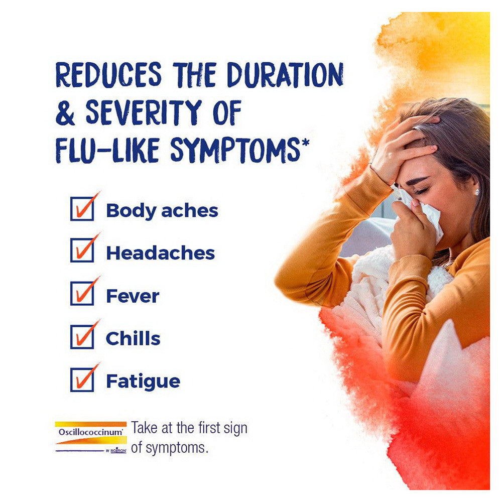 Boiron Oscillococcinum Homeopathic Quick-Dissolving Pellets, For Flu-Like Symptoms, 12 Doses