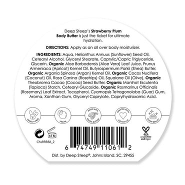Deep Steep Body Butter, Strawberry Plum, 6 Oz