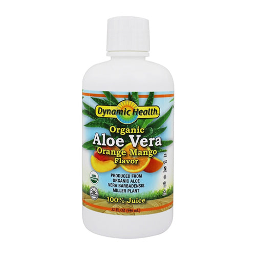 Dynamic Health Aloe Vera Juice, Orange Mango Flavor, 32 Oz