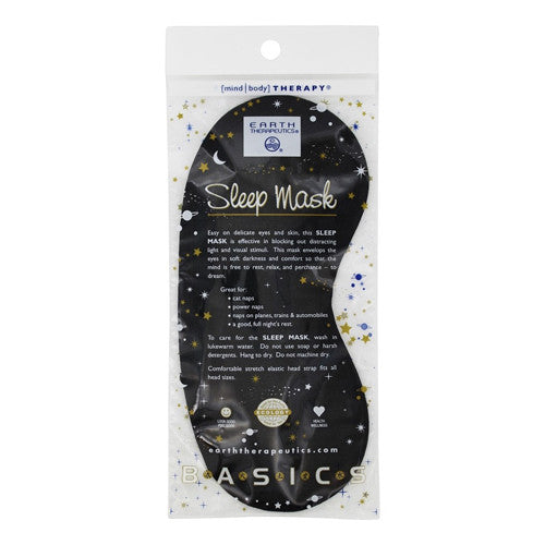 Earth Therapeutics Sleep Mask, Black, 1 Ea