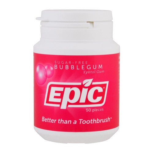 Epic Dental Xylitol Sugar-Free Bubblegum, 50 Ea