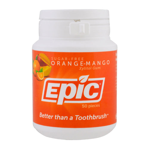 Epic Dental Fresh Sugar-Free Xylitol Gum Orange-Mango 50Ea