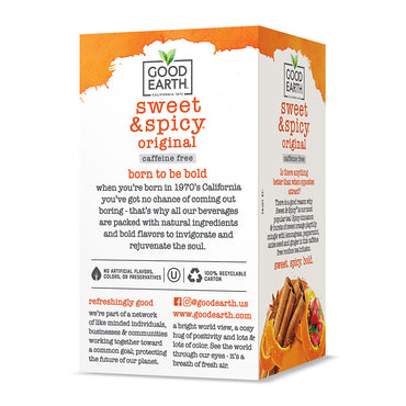 Good Earth Original Herbal Blend Tea Bags, Sweet And Spicy - 18 Bags