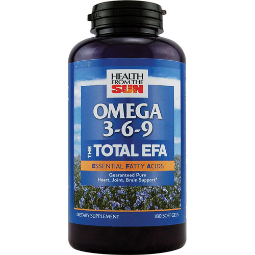 Health From Sun Omega 3-6-9 Softgels Essential Fatty Acids Dietary Supplement Capsule 180Ea