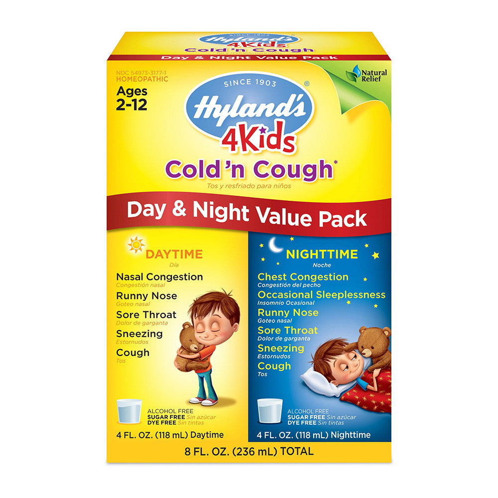 Hylands 4 Kids Cold and Cough Day and Night Value Pack, 8 Oz