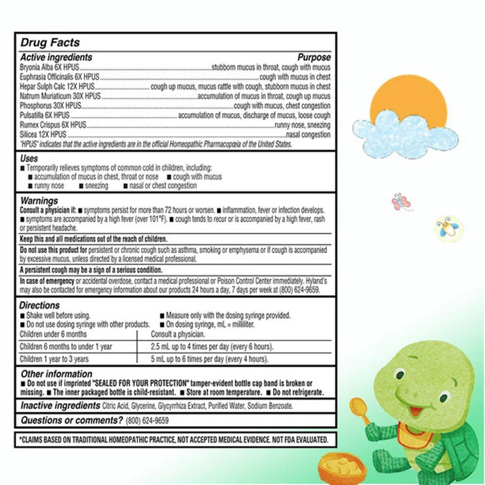 Hyland's Baby Mucus & Cold Relief Liquid - 4 Oz