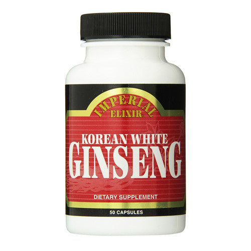 Imperial Elixir Korean White Ginseng Capsules - 50 Ea