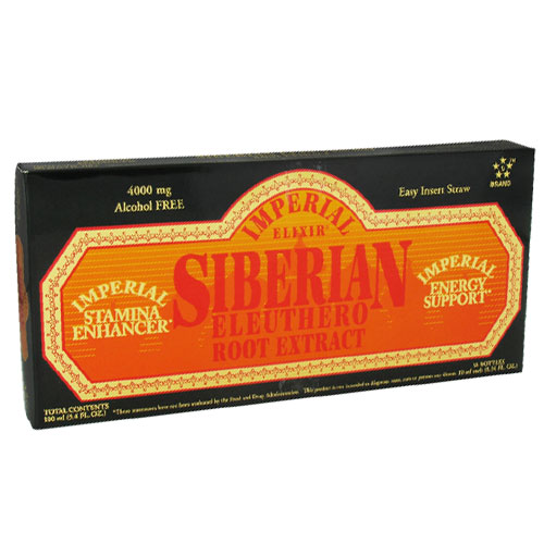 Imperial Elixir Siberian Eleuthero Root Extract Vials Energy Support Stamina Enhancer 0.34Oz (10ml) 10Ea