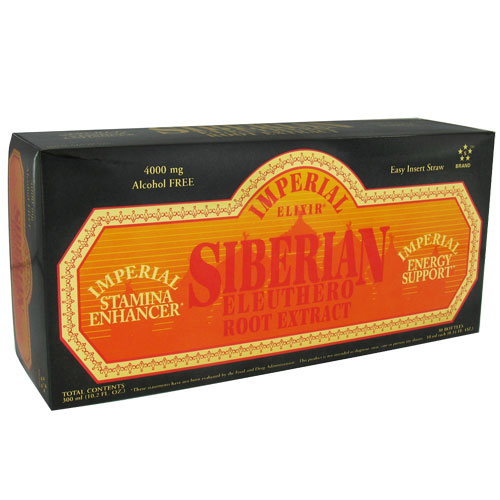 Imperial Elixir Siberian Eleuthero Root Extract Vials Energy Support Stamina Enhancer 0.34Oz (10ml) 30Ea