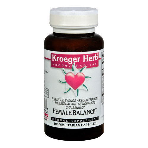 Kroeger Herbs Female Balance Herbal Capsules, 100 Ea