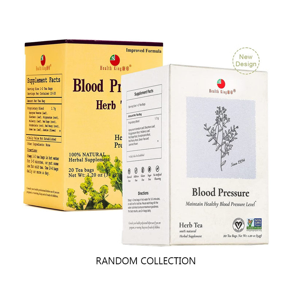 Health King Medicinal Teas Blood Pressure Herb Tea Bags, 20 Ea