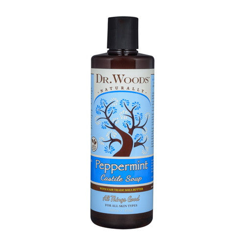 Dr. Woods With Organic Shea Butter Pure Castile Peppermint Liquid Soap, 16 oz