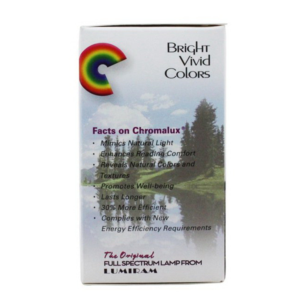 Chromalux Lumiram Full Spectrum A19 60Watt Frosted Lamp Natural Balanced Light, 1 Ea