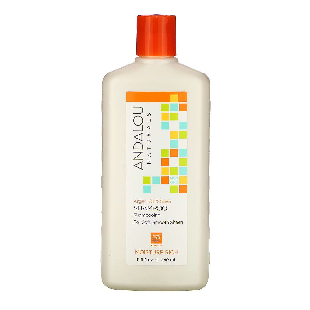 Andalou Naturals Moisture Rich Shampoo with Argan Oil & Shea, 11.5 Oz