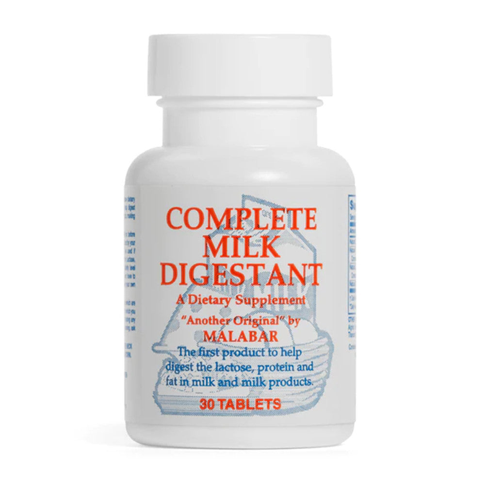 Malabar Complete Milk Digestant Premium Formula Tablets, 30 Ea