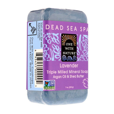 One With Nature Dead Sea Mineral Bar Soap, Lavender - 7 Oz
