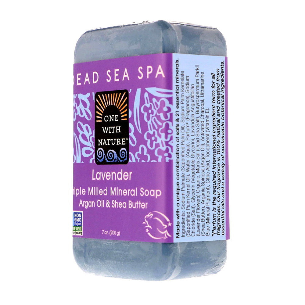 One With Nature Dead Sea Mineral Bar Soap, Lavender - 7 Oz