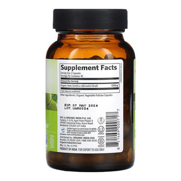 Organic India, Amla Vegetarian Caps, 90 Ea