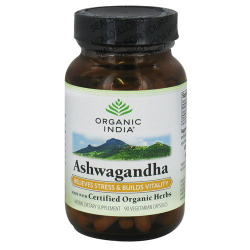 Organic India Ashwagandha Formula Capsules For Stress And Builds Vitality - 90 Ea