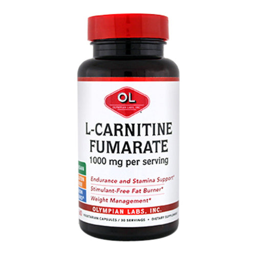 Olympian Labs L-Carnitine Fumarate Vegetarian Supplement Capsules 1000mg, 60 Ea