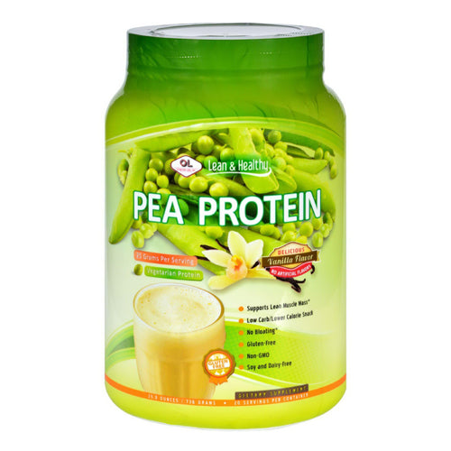 Olympian Labs Pea Protein Shake Powder Chocoate Flavor, Supports Muscle Mass, 18.8 oz