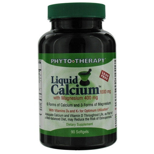 Phyto Therapy Liquid Calcium 1000 Mg With Magnesium 400 Mg Softgels - 90 Ea