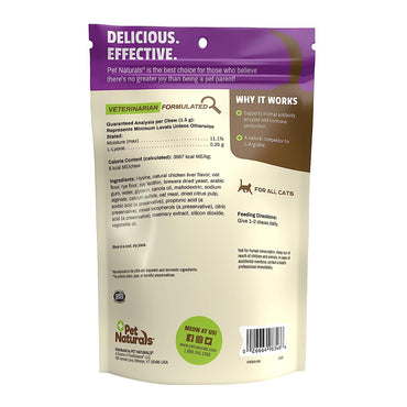 Pet Naturals L-Lysine Chicken Liver Flavored Chews For Cats, 60 Ea