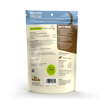 Pet Naturals of Vermont Calming Treats Chews For Dogs of All Sizes, 30 Ea