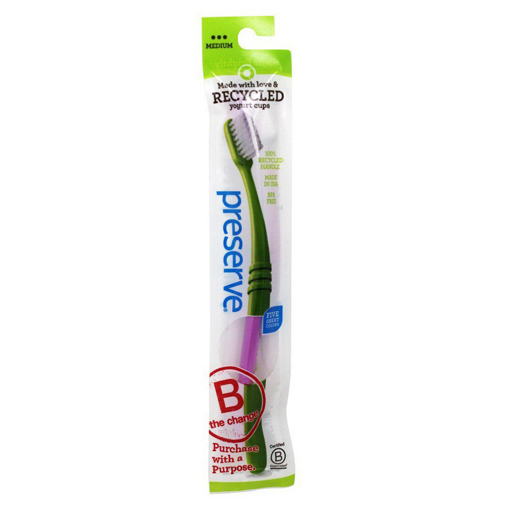 Preserve Adult Medium Toothbrush With Mailer Assorted Colors, 1 Ea