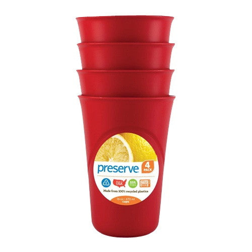 Preserve Everyday Cup, Pepper Red, 4 Ea