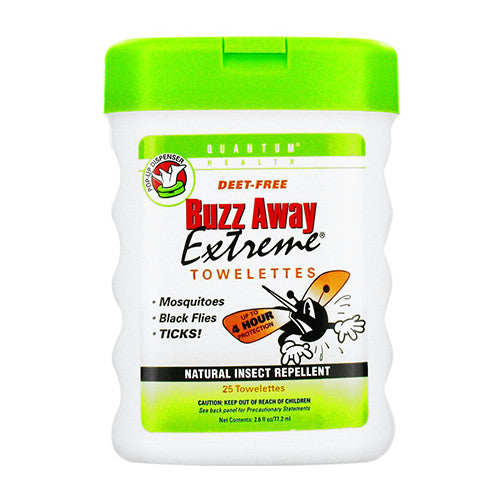 Quantum Health Buzz Away Extreme Towelettes, 25 Ea