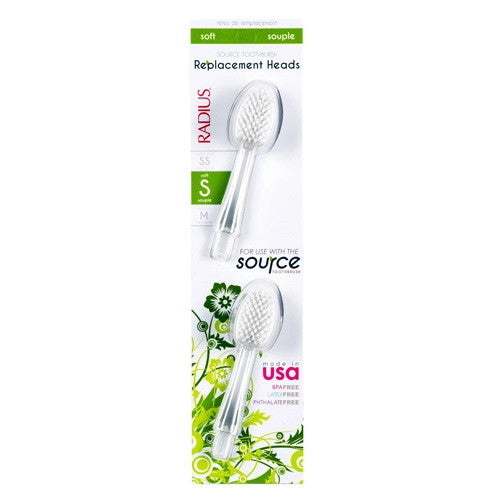 Radius Intelligent Toothbrush Replacement Heads Soft Bristles - 2 Pack