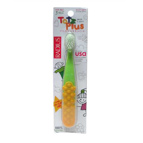 Radius Totz Plus Silky Soft Toothbrush With Coral Grip For Ages 3+ Years, 1 Ea