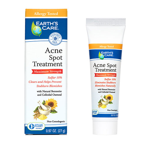 Earths Care Acne Spot Treatment Maximum Strength for Targeted Blemish Relief 0.97Oz (27g)
