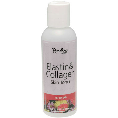 Reviva Elastin Collagen Skin Toner For Dry Skin, Alcohol-Free - 4 Oz