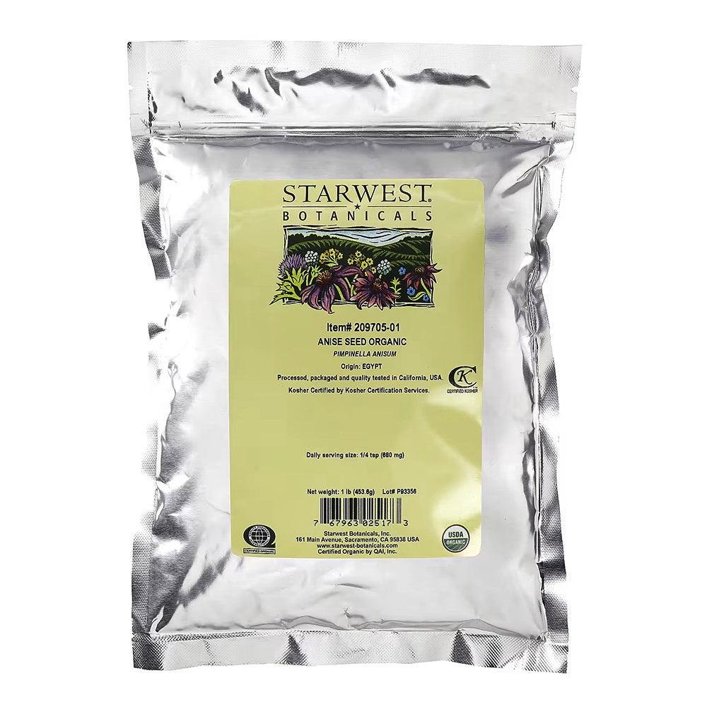 Starwest Botanicals Organic Anise Seed, 1 lb