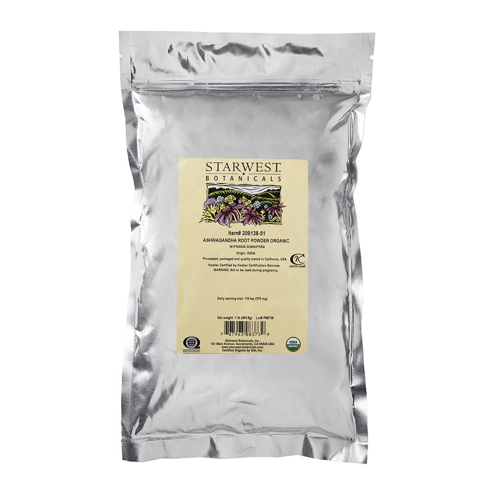 Starwest Botanicals Ashwagandha Root Powder, 1 Lb
