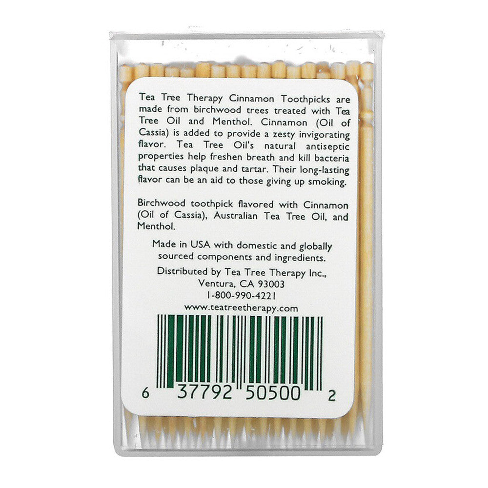 Tea Tree Therapy Toothpicks, Cinnamon - 100 Ea