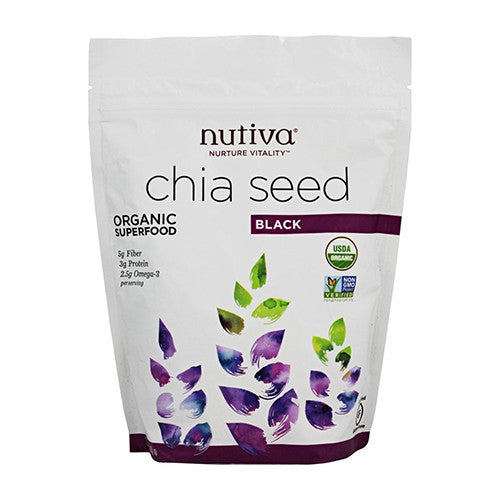Nutiva Organic Superfood Chia Seed Black, Gluten-Free, 12 Oz
