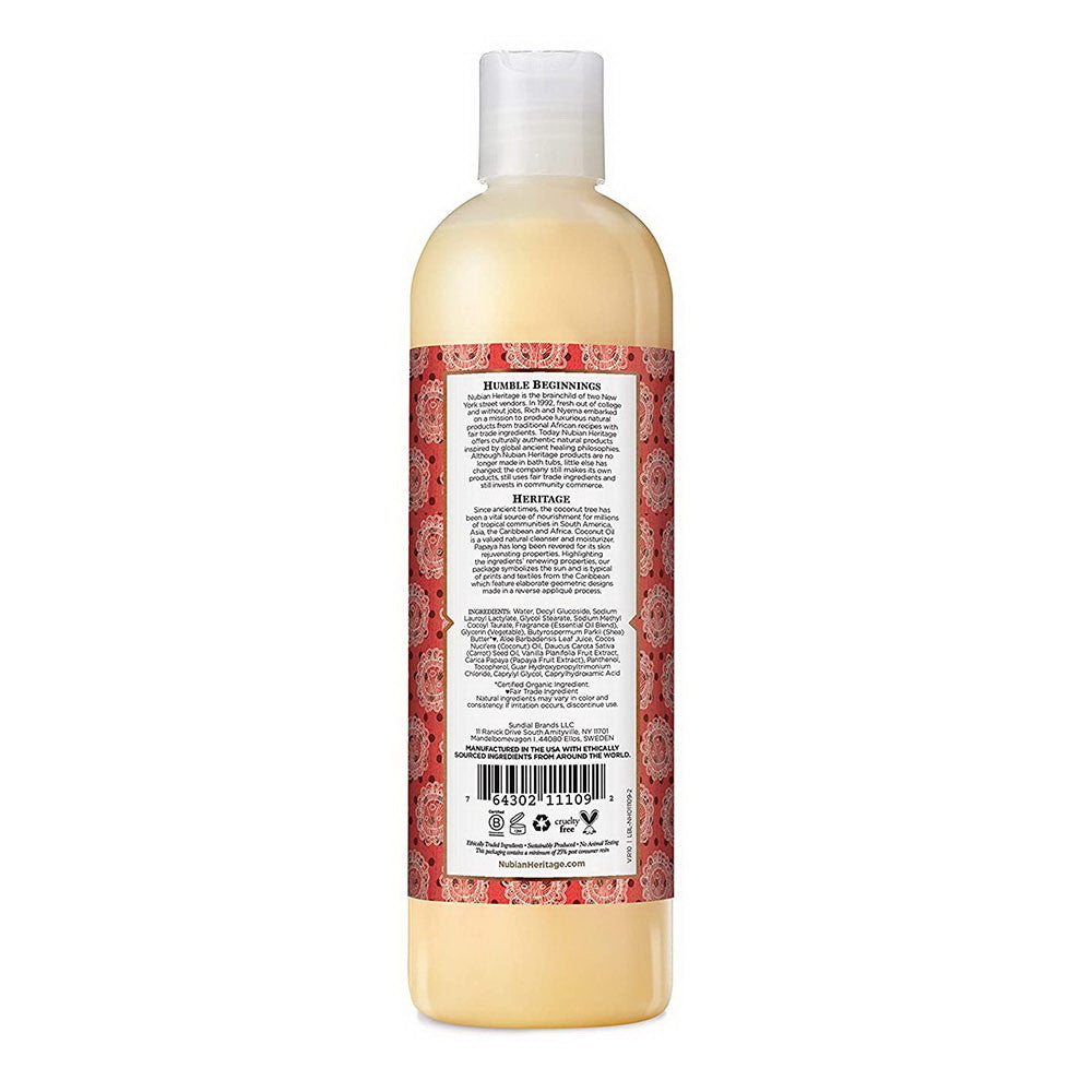 Nubian Heritage Coconut And Papaya Body Wash, 13 Oz