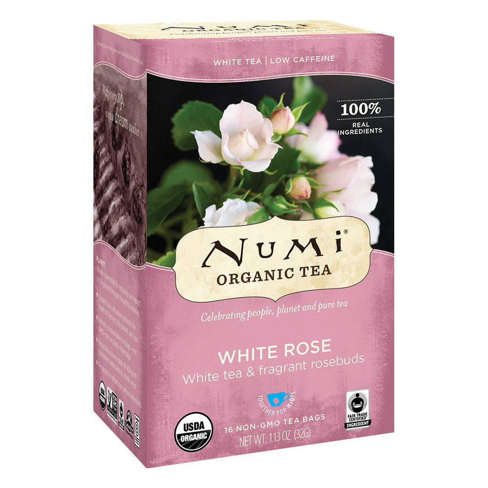 Numi Organic Tea White Rose Tea Bags, 16 Ea
