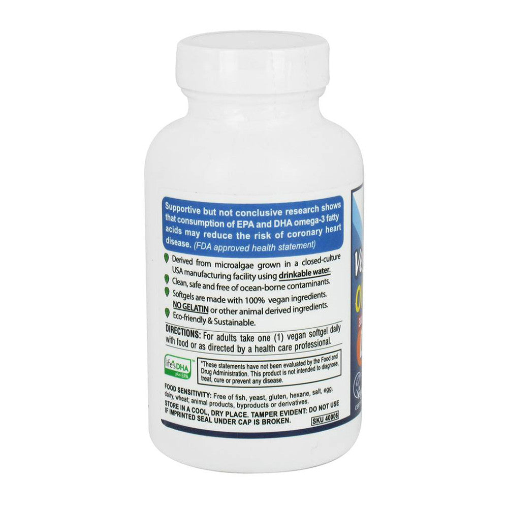 Deva Nutrition Vegan Omega-3 Dha-Epa Derived From Algae 300 Mg Vegetarian Softgels - 90 Ea