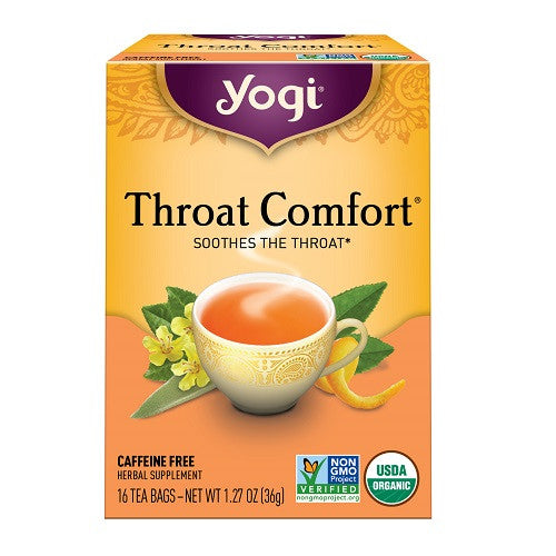 Yogi Throat Comfort Herbal Supplement Tea Bags - 16 Ea