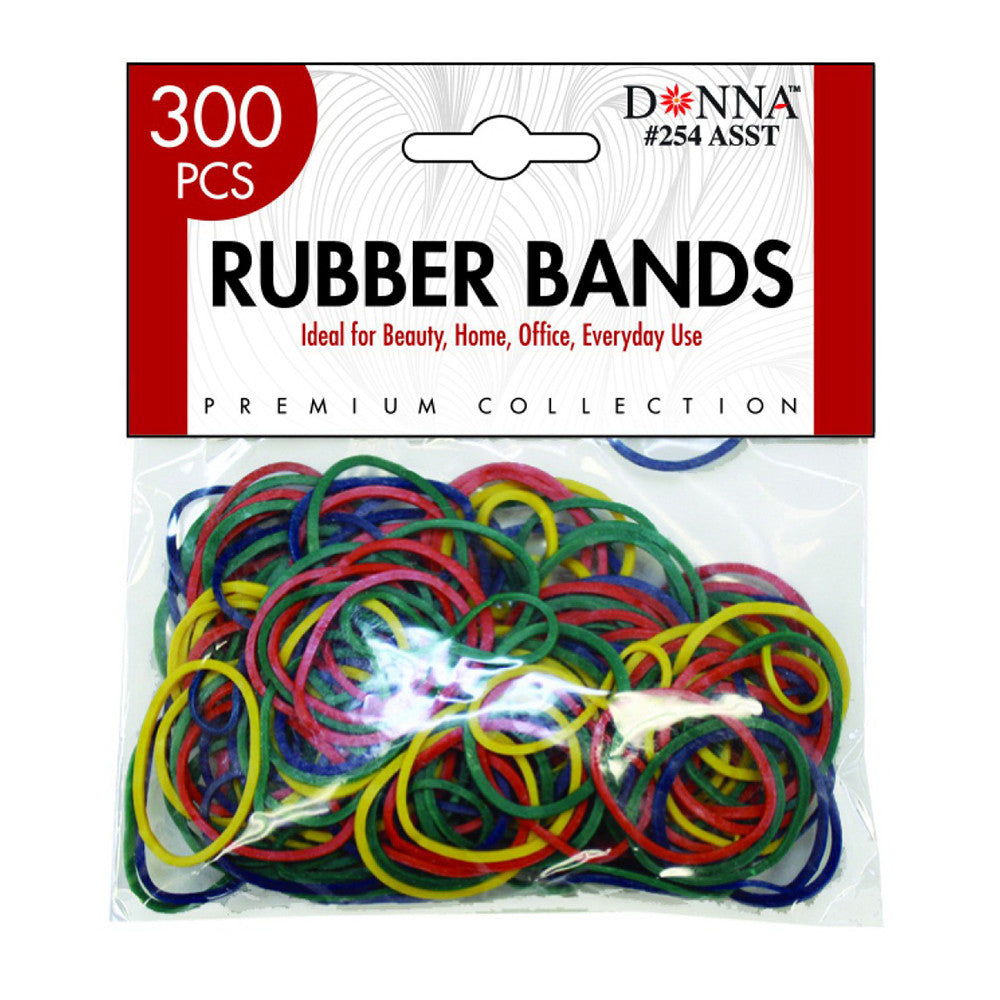 Donna Assorted Size Rubber Bands, 300 Ea