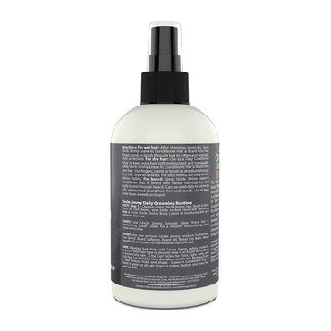 Uncle Jimmy Hair and Beard Leave in Conditioner, Hydrate and Restore, 8 Oz
