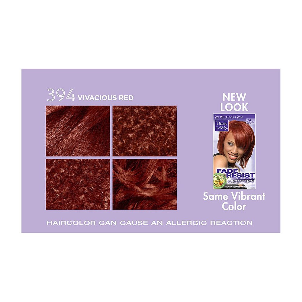 Softsheen Carson Dark And Lovely Fade-Resistant Rich Conditioning Color, 394 Vivacious Red, 1 Ea