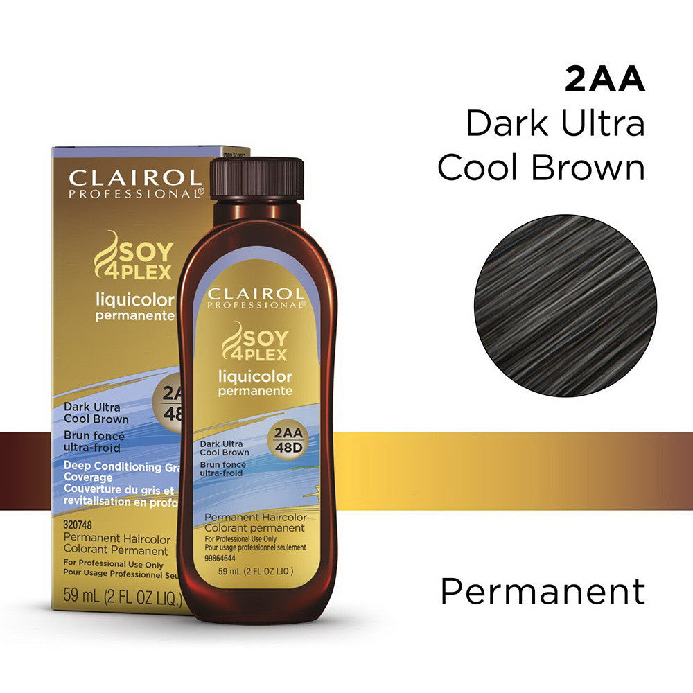 Clairol Professional Permanent Liquicolor 2AA/48D Dark Ultra Cool Brown, 2 Oz