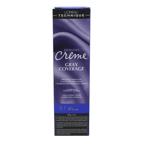 Loreal Excellence Creme Color #9.1 Light Ash Blonde, 1.74 oz