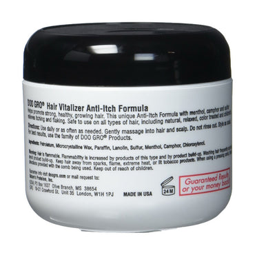 Doo Gro Medicated Hair Vitalizer Anti-itch Formula, 4 Oz