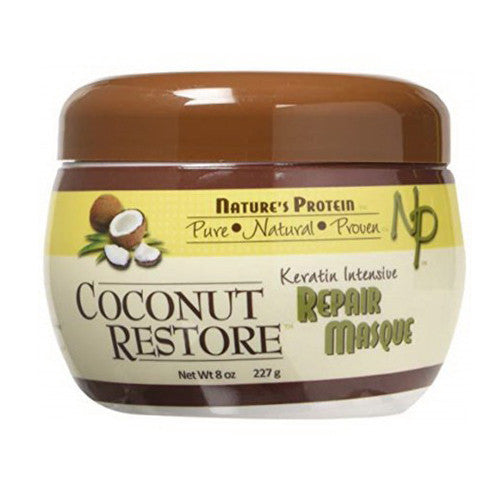 Natures Protein Coconut Restore Keratin Intensive Repair Hair Masque, 8 Oz